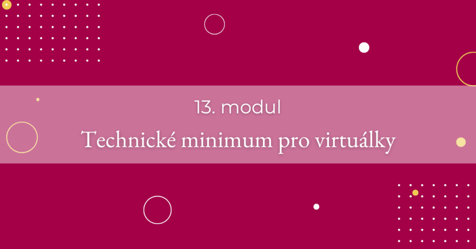 13. modul - Technické minimum pro virtuálky